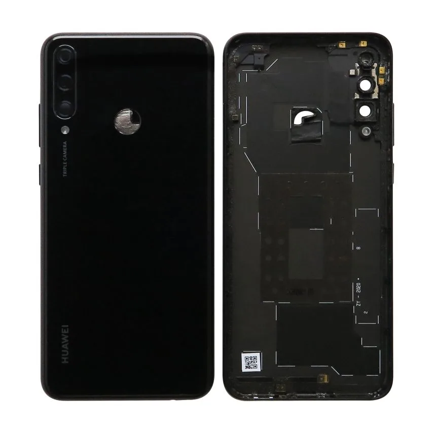 Корпус Huawei чорний зі склом камери High Quality