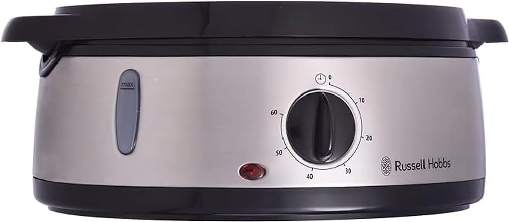 Пароварка Russell Hobbs CookHome 800Вт, триступенева, об'єм чаші 3 літри, резервуар для води 1 літр, механічне управління.