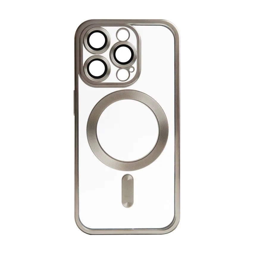 Чохол MagSafe для iPhone 14 Pro матовий сірий силікон пластик