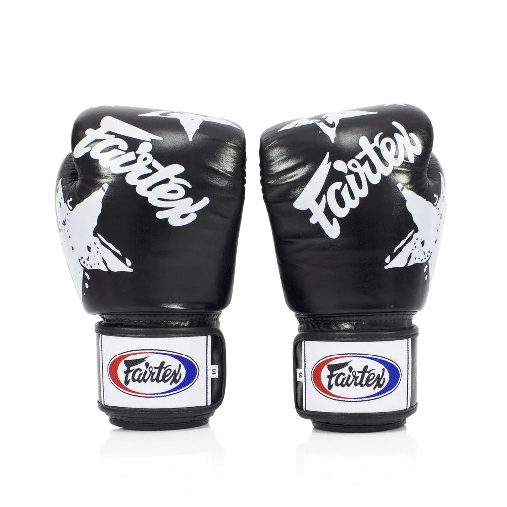 Боксерські рукавиці Fairtex натуральна шкіра 16 унцій чорні