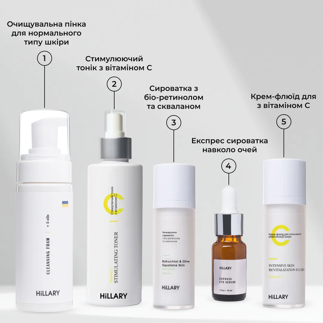 Антивіковий щоденний догляд за обличчям Hillary Daily Anti-Aging Care