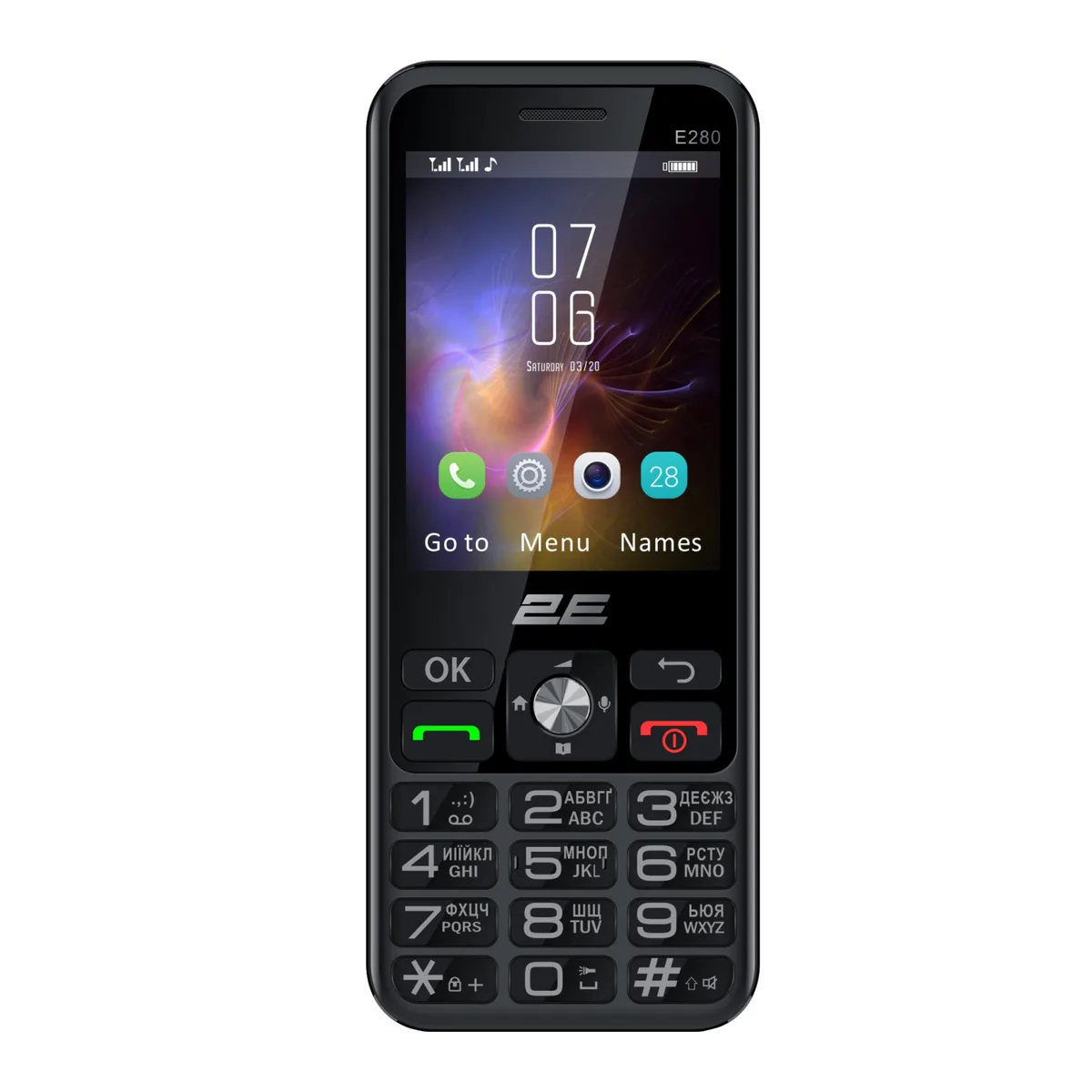 Мобильный телефон 2E E280 2025 2.8" 2SIM, 1500мА•ч, черный
