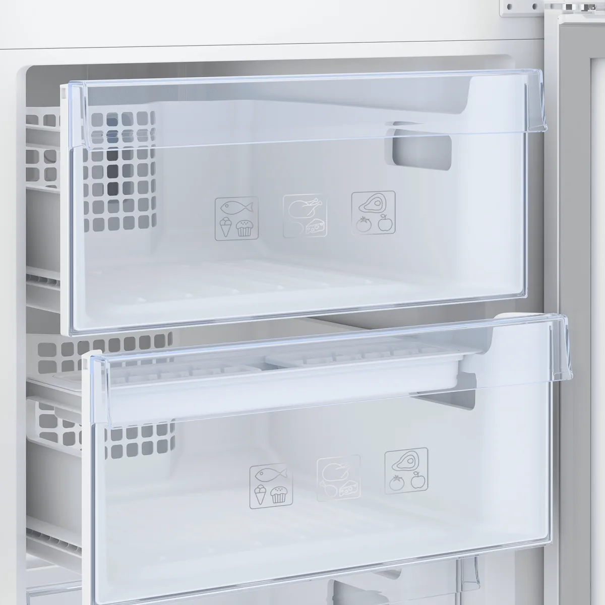 Холодильник Beko двокамерний 59,5x185,2x67 см білий скло