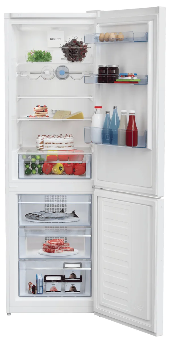 Холодильник Beko двокамерний 59,5x185,2x67 см білий скло