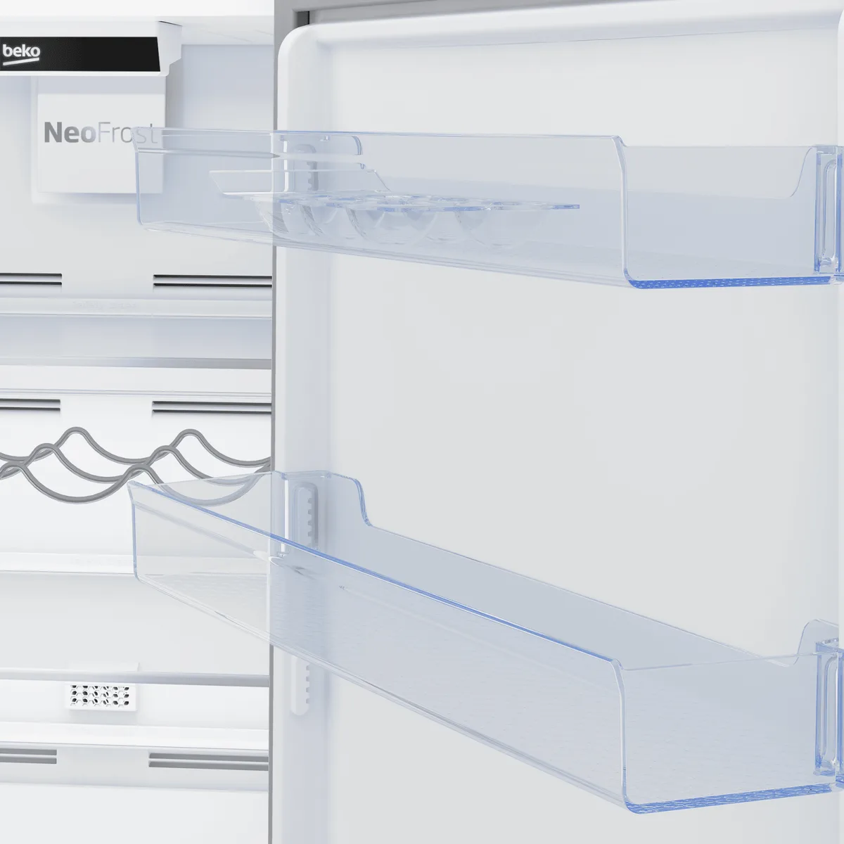 Холодильник Beko двокамерний 59,5x185,2x67 см білий скло