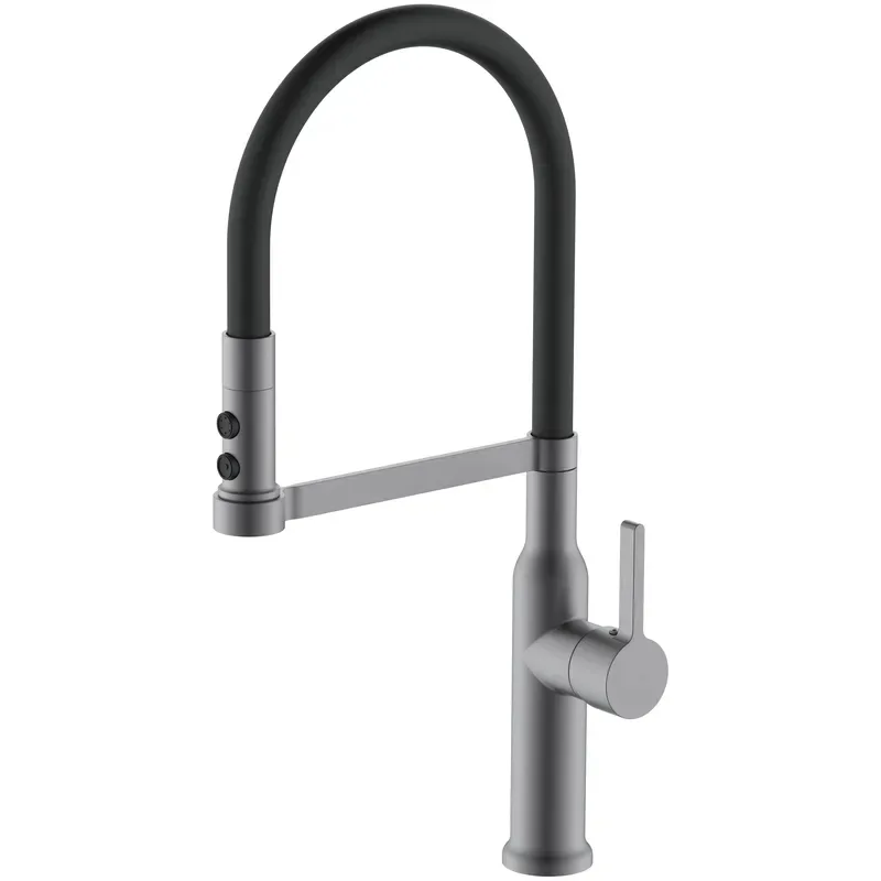 Смеситель для кухни MIXXUS PREMIUM 017 однорычажный латунь 46 см графит