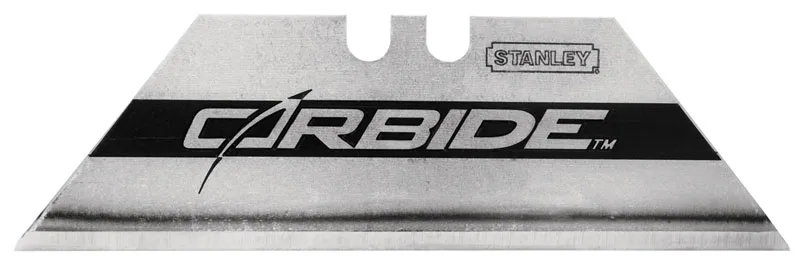 Лезо трапецієподібне Stanley "Carbide", 19мм, товщина 0.6мм, довжина 62мм, упаковка 5 штук.