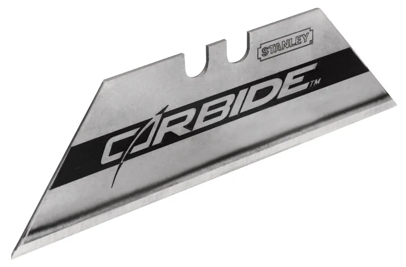Лезо трапецієподібне Stanley "Carbide", 19мм, товщина 0.6мм, довжина 62мм, упаковка 5 штук.