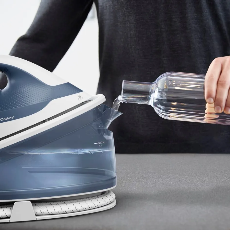Парогенератор Tefal Optimal, 2200Вт, 1200мл, потужний паровий удар - 190гр, постійна подача пари - 110гр, керамічна підошва.