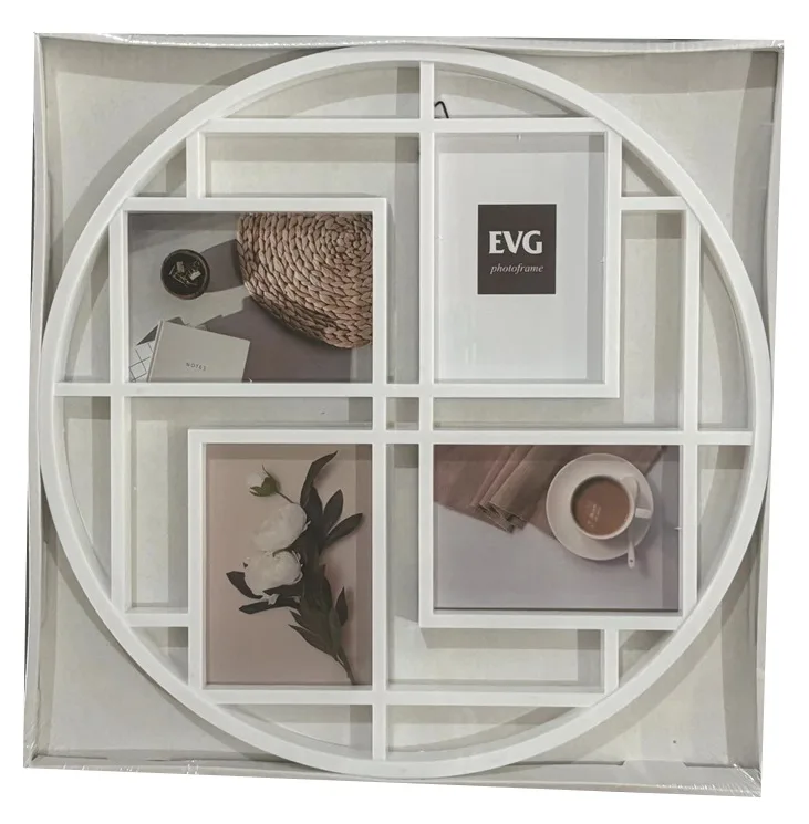 Мультирамка EVG INNO 4 фото 10x15 см пластик біла 37x37x2,5 см
