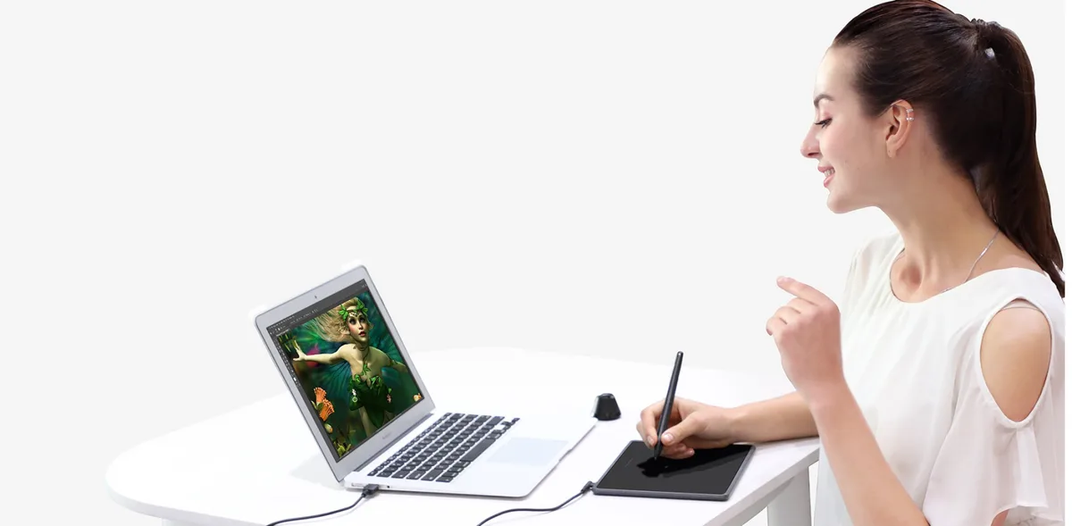 Графический планшет Huion 4.8"x3" H430P, microUSB, черный