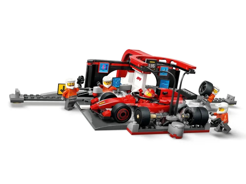 Конструктор LEGO City 6+ разноцветный пит-стоп F1 с болидом Ferrari