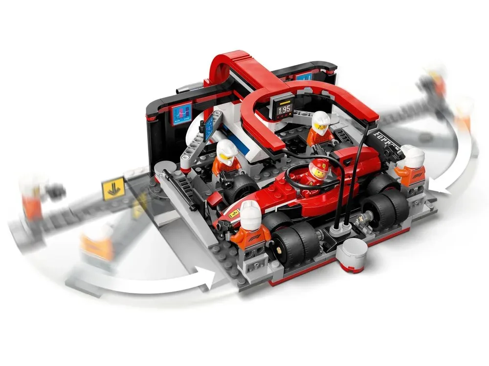 Конструктор LEGO City 6+ разноцветный пит-стоп F1 с болидом Ferrari
