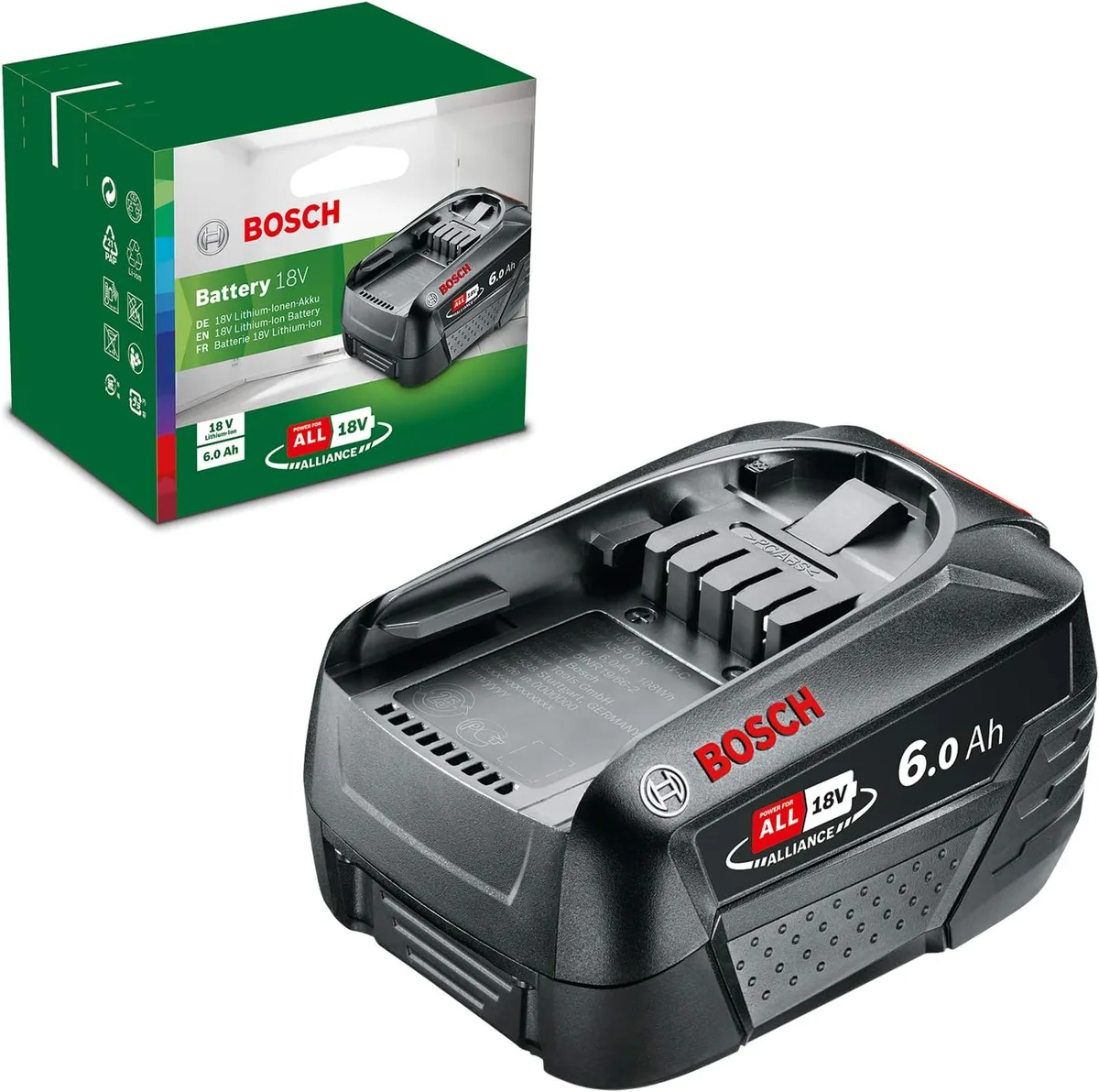 Акумулятор Bosch PBA 18В 6А·год 0,7кг Li-Ion для електроінструментів сумісний з Power for All