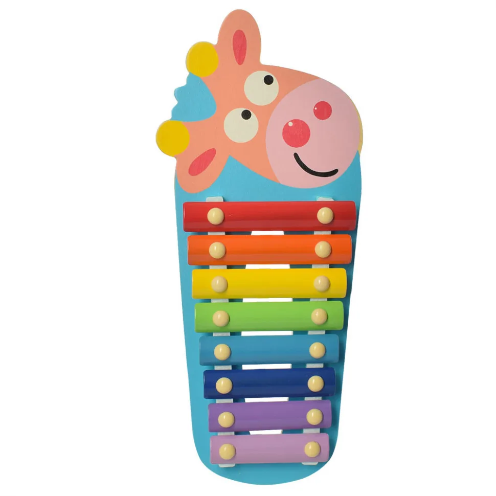 Ксилофон Vivi Wood Toy дерев'яний 35 см кольоровий Корівка