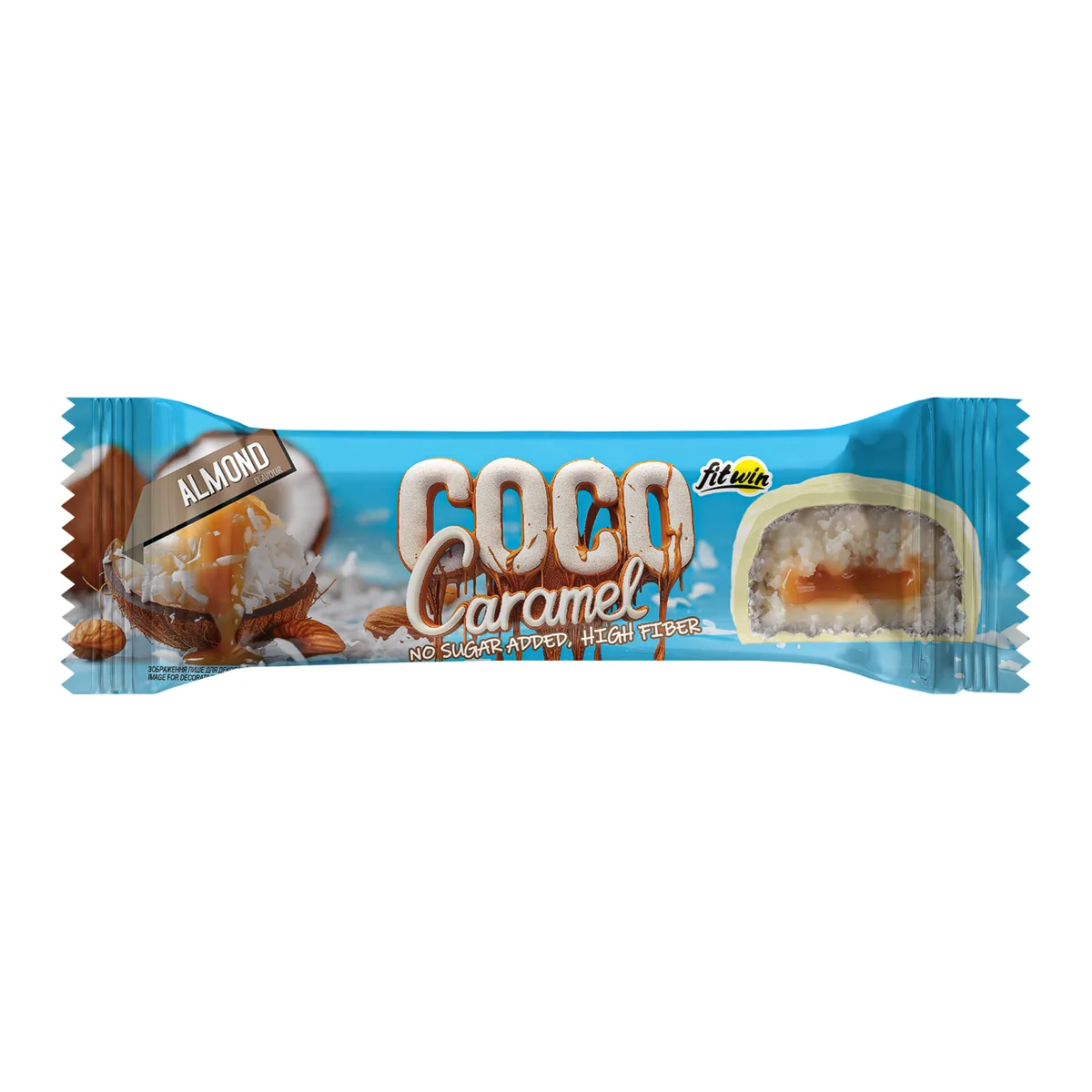 Coco Caramel FitWin Кокосові батончики без цукру 20x40 г Мигдаль