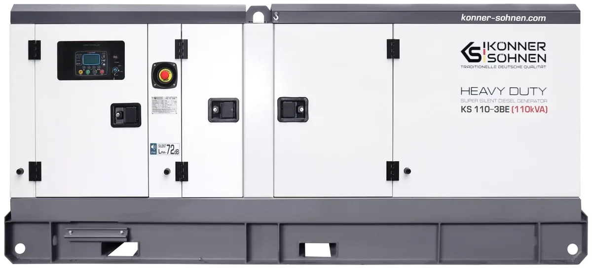 Дизельний генератор KonnerSohnen KS 110-3BE, 230/400В, 100кВА, трифазний, з електричним запуском та передстартовим підігрівом.