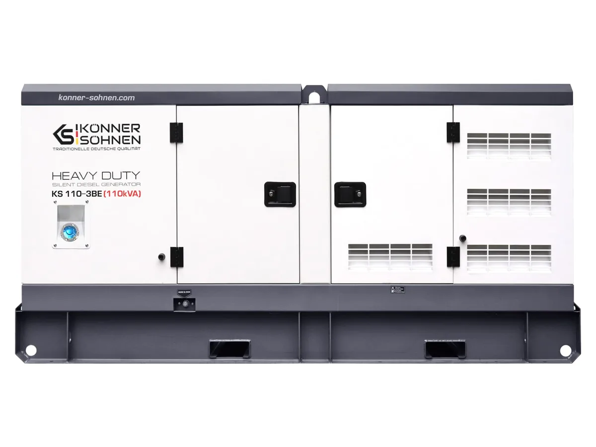 Дизельный генератор KonnerSohnen KS 110-3BE, 230/400В, 100кВА, трехфазный, с электрическим запуском и предстартовым подогревом