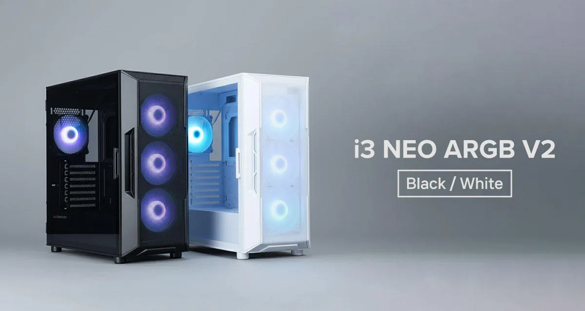 Корпус Zalman I3 Neo ARGB V2 без БЖ, 2xUSB3.0, 1x Type C, 4x120мм, ARGB, VGA 355мм, LCS ready, TG Side Panel, ATX, білий