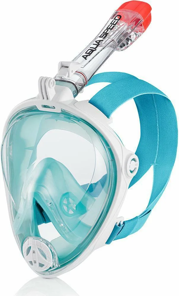 Повнолицьова маска AQUA SPEED силікон S/M блакитний білий