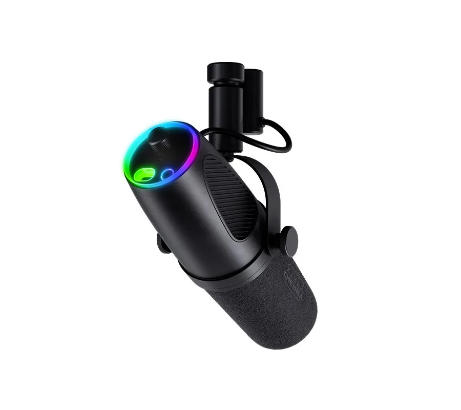 Микрофон геймерский CHERRY XTRFY NGALE X, кардиоидный, USB-A, 2м, RGB, черный.