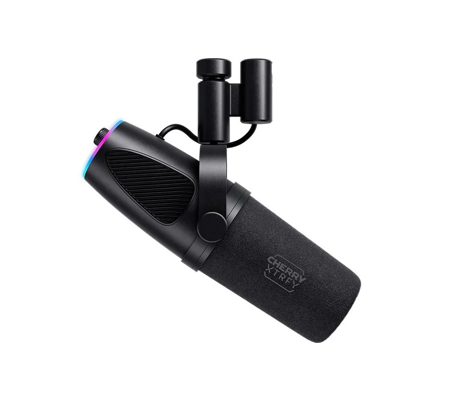 Микрофон геймерский CHERRY XTRFY NGALE X, кардиоидный, USB-A, 2м, RGB, черный.