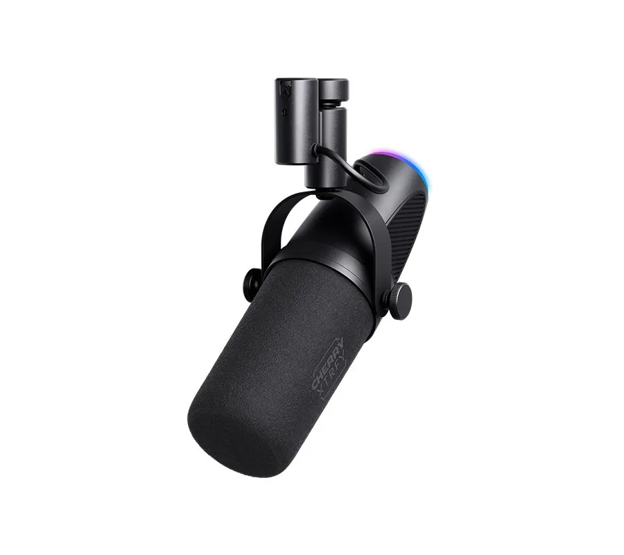 Микрофон геймерский CHERRY XTRFY NGALE X, кардиоидный, USB-A, 2м, RGB, черный.
