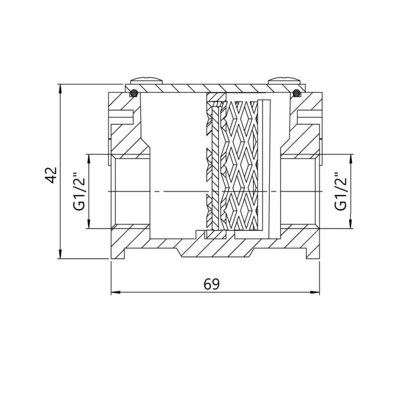Фільтр газовий алюмінієвий 1/2" Thermo Alliance SD121G15 очищення газу 100 мкм