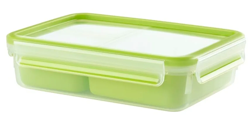 Контейнер для обіду Tefal MASTERSEAL TO GO 1.2 л, пластиковий, зелений.