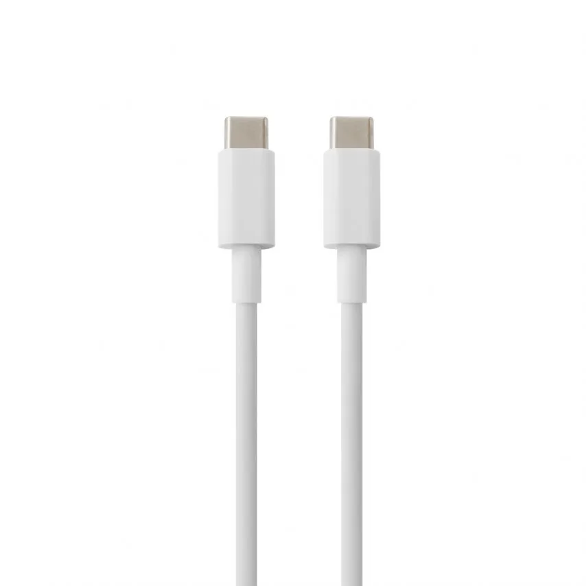 Кабель USB WALKER PVC 1м Type-C to Type-C белый 30W Quick Charge