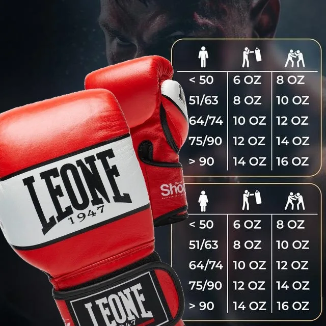 Боксерські рукавиці Leone натуральна шкіра 12 унцій червоні