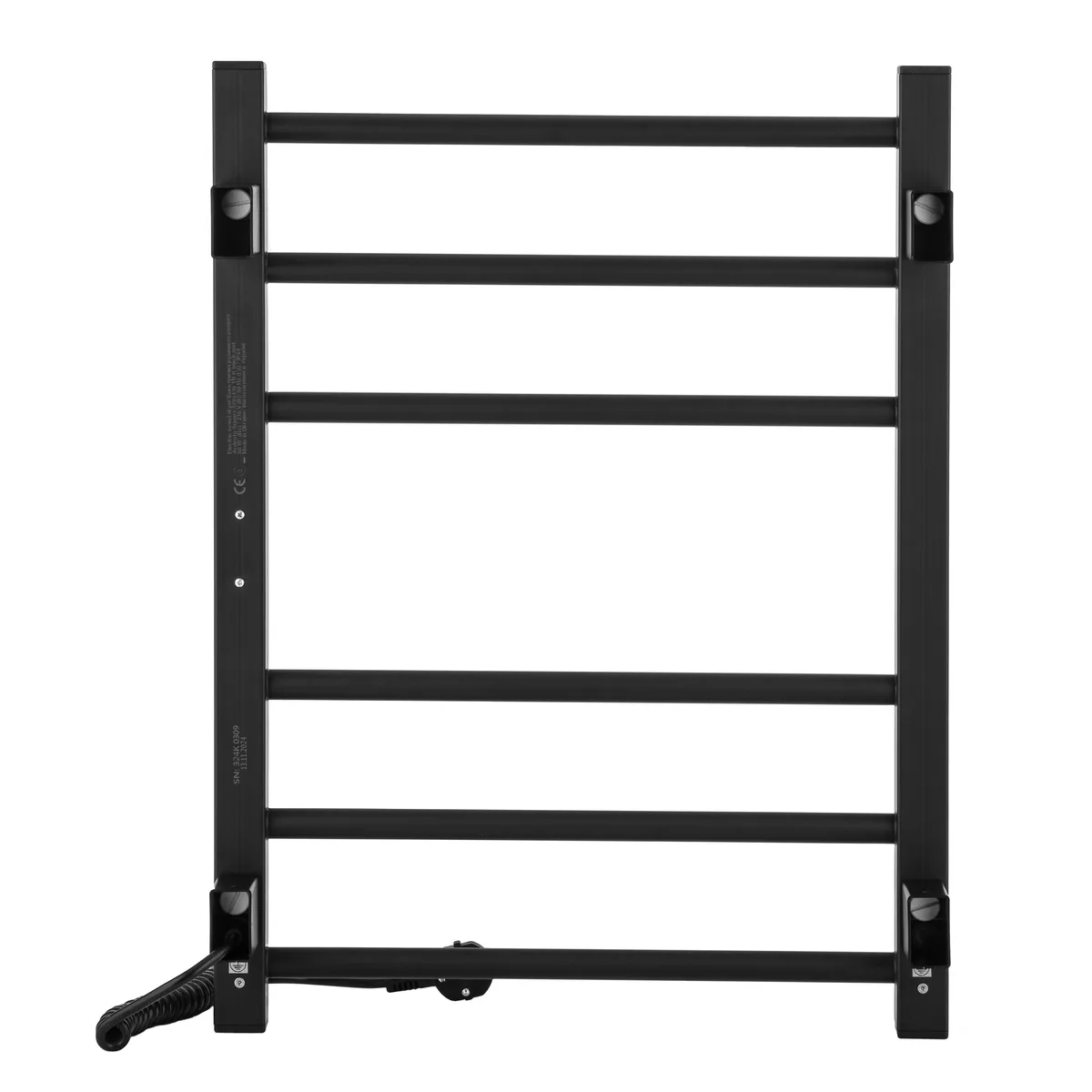 Рушникосушка ARDESTO електрична  Square-TR K, 570х430х80мм, таймер-регулятор, сталь, чорний матовий