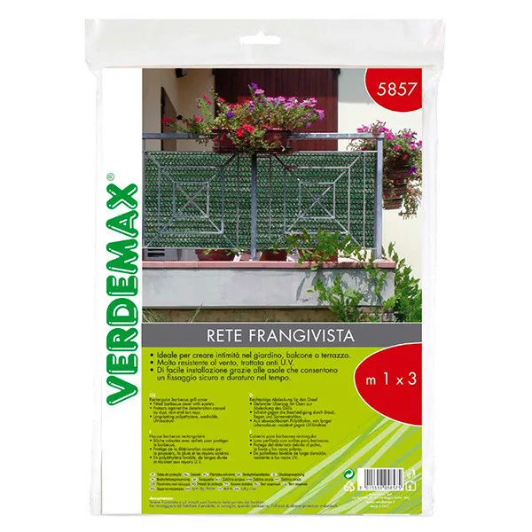 Захисна сітка Verdemax поліетилен 2х10 м зелена 90% затінення