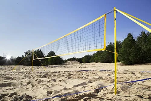 Стійки волейбольні RomiSport алюмінієві 249 см жовті складні