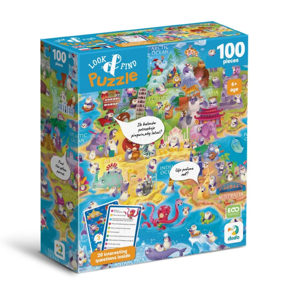 Дитячий пазл DoDo Toys екологічний картон 100 елементів багатоколірний