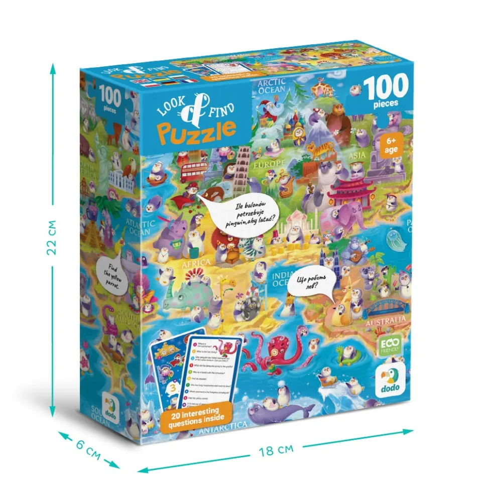 Дитячий пазл DoDo Toys екологічний картон 100 елементів багатоколірний