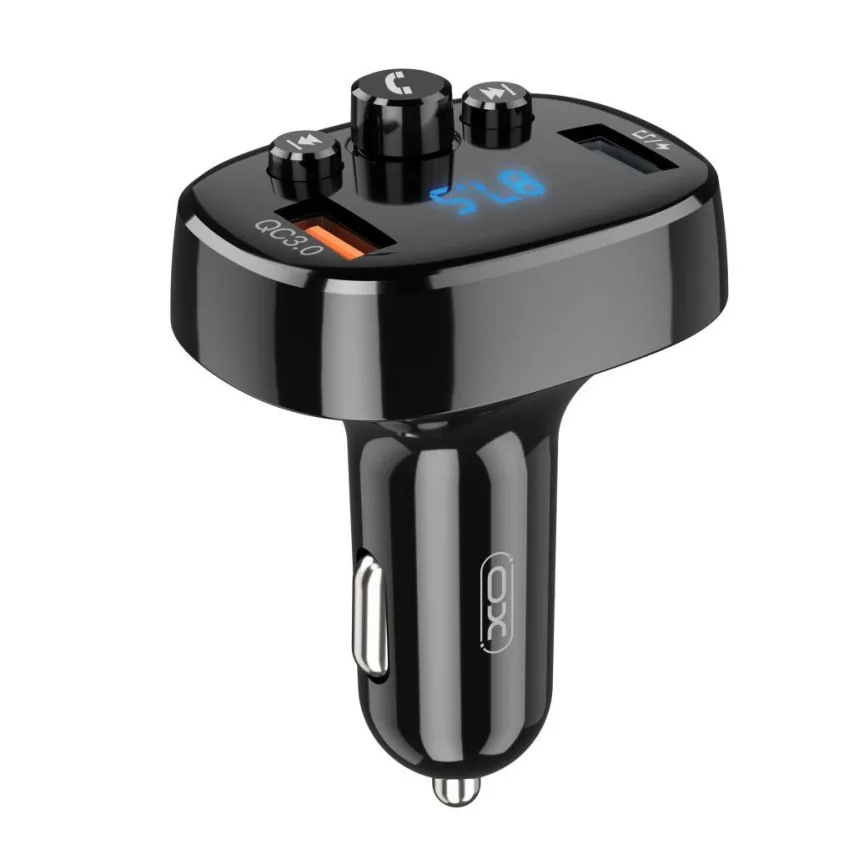 Автомобільний зарядний пристрій XO пластик 2USB 18W чорний