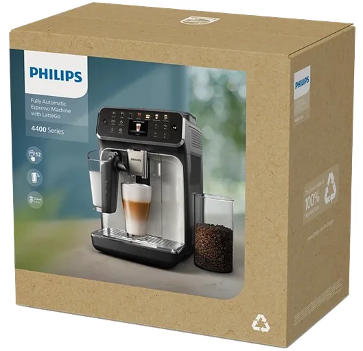 Кавомашина Philips 1500 Вт 14 бар Пластик Метал 24,6х37,1х43,3 см Білий
