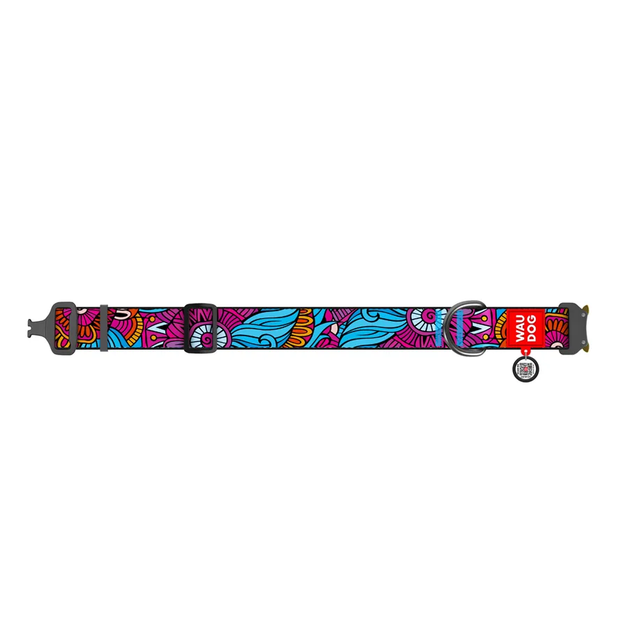 Нашийник WAUDOG Nylon XXL 35 мм 46-70 см Нейлон Літо з QR паспортом