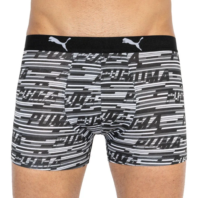 Труси-боксери Puma 95% бавовна XL сірий білий чорний 2 пари