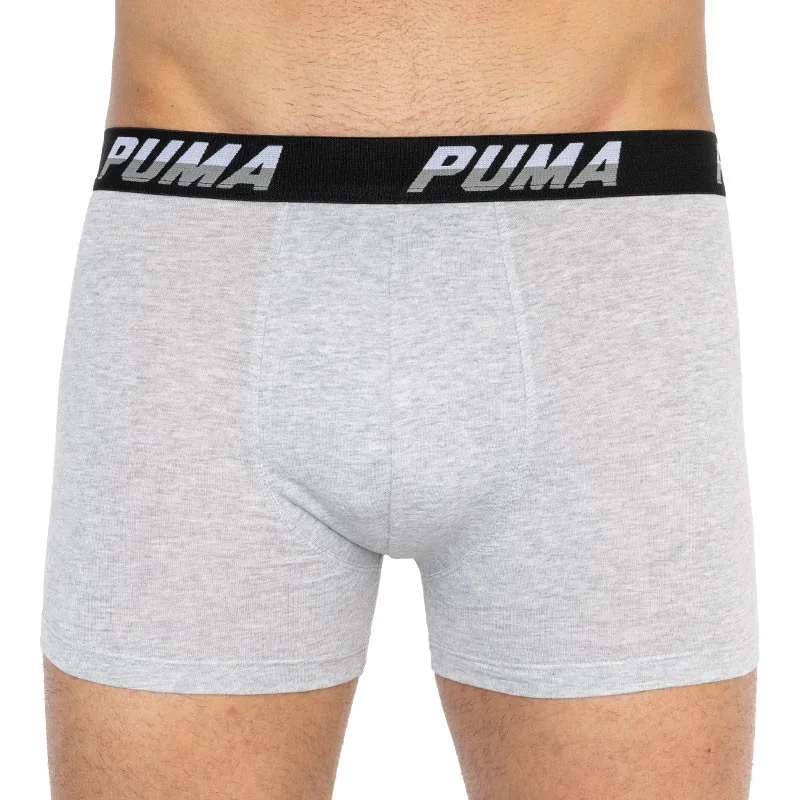 Труси-боксери Puma 95% бавовна XL сірий білий чорний 2 пари