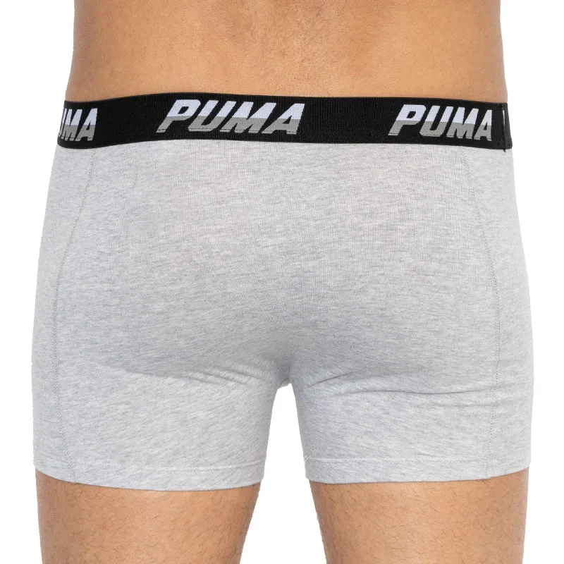 Труси-боксери Puma 95% бавовна XL сірий білий чорний 2 пари