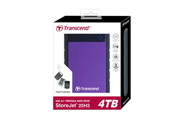 Портативный жесткий диск Transcend 4TB USB 3.1 Фиолетовый