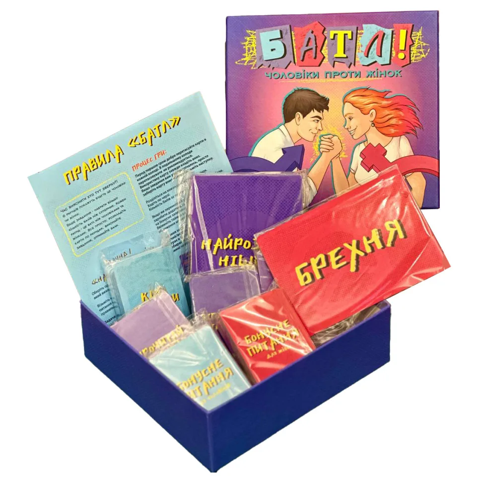 Настольная игра Батл Vechornytsi 530 карт 21,5х20х7 см пластиковая