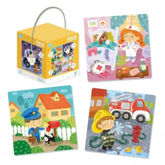 Дитячий пазл DoDo Toys 4 в 1 картон 22 см х 22 см багатоколірний