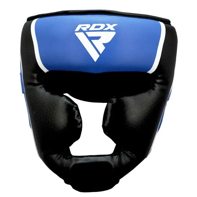 Боксерський шолом RDX PU-шкіра L Синій/Чорний