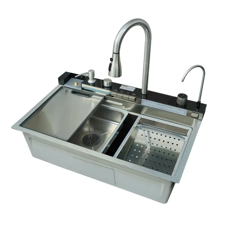 Мийка Mixxus нержавіюча сталь 750х460 мм Decor з вбудованим змішувачем