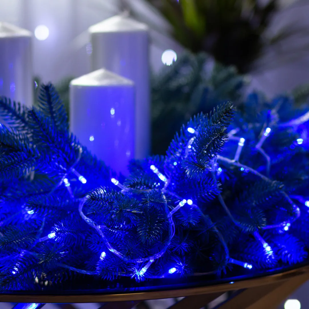 Гірлянда нитка світлодіодна 190 LED 18м Синя