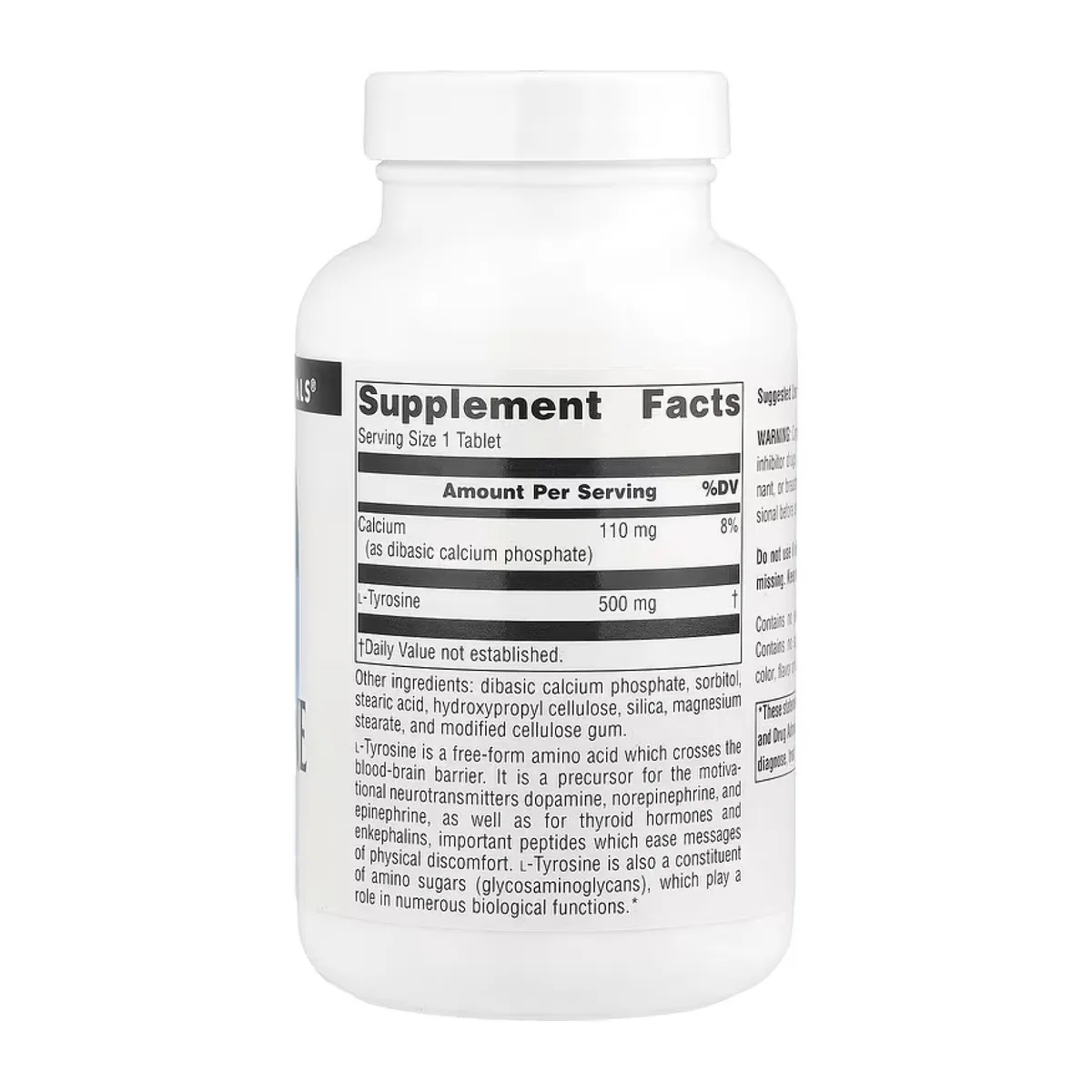 L-Tyrosine 500mg Source Naturals амінокислота 100 табл