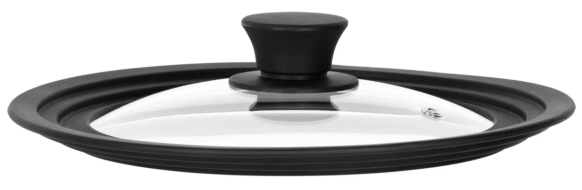 Універсальна кришка ARDESTO Black Mars, Smart, 20х22х24см, термостійке скло та силікон.